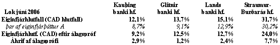 Heildarniðurstaða við lok júní 2006 Heildarniðurstaða við lok júní 2006